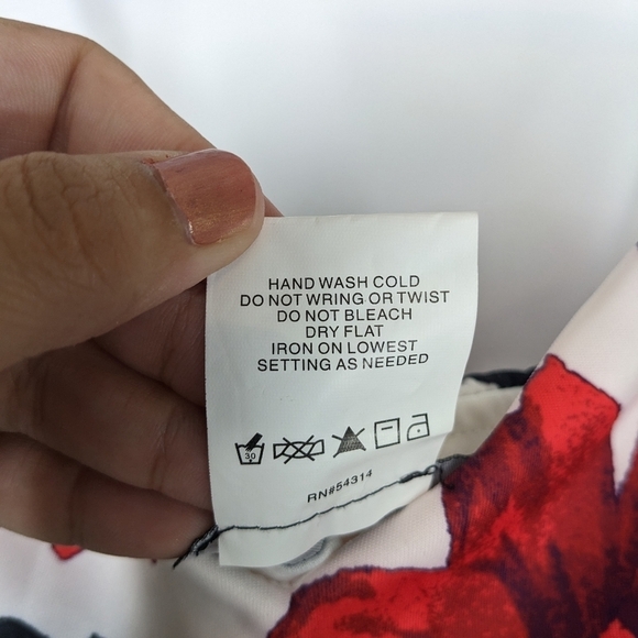 NWT B. DARLIN' Floral Rose Print Strapless Cocktail Dress - Picture 10 of 10